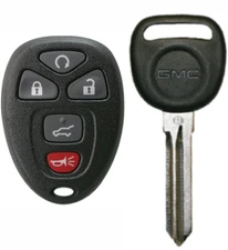 Keyless Entry Remote for GMC Acadia & Yukon + Transponder chip key with logo.  
