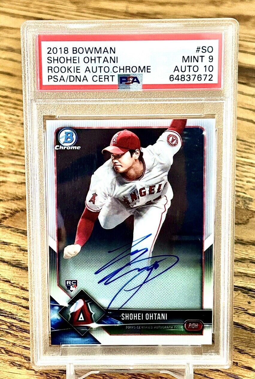 Shohei Ohtani 2018 Bowman #CRA-SO Chrome Rookie Auto Shohei Ohtani 2018 Bowman #CRA-SO Chrome Rookie Auto