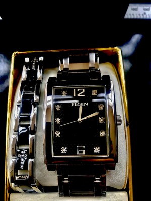Elgin Uhr + Armband Herren Neu Ungetragen Quarzwerk