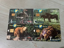 ANSAR COMUN CABALLO LOSINO TORTUGA OSO PARDO FAUNA IBERICA CABITEL X4 PHONECARD