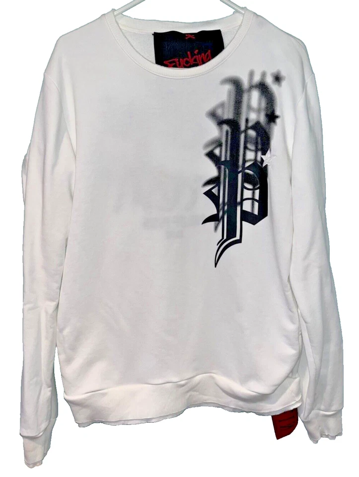 PHILIPP PLEIN “F--King Fresh” Logo Sudadera XL Pullover Suéter RARO PRECIO DE VENTA SUGERIDO POR EL FABRICANTE $756 Foto 3 de 4