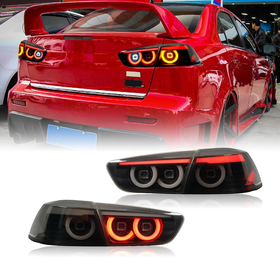 For Mitsubishi Lancer /EVO X 2008-2017 LED Tail Light Rear Light Animation/Smoke - Image 2 of 4