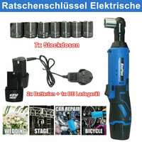 "12V 40Nm 3/8\" Akku-Ratsche RatschenschlüSsel Elektrische KnarrenschlüSsel 2Akku"