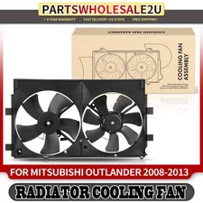 Dual Radiator Cooling Fan w/ Shroud Assembly for Mitsubishi Outlander 08-13 2.4L