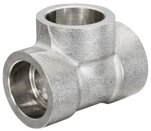 TEE, Reducing 1" x 3/4" Class 3000 Socket Weld End 304 Stainless Steel Fitting - Picture 5 of 8