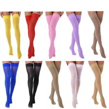 Womens Thigh High Pantyhose Socks Stay Up Ultra Thin Over The Knee Long Socks