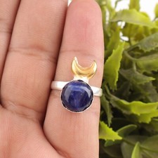 Sodalite Gemstone 925 Sterling Silver Ring Handmade Jewelry Ring Gift For Wife