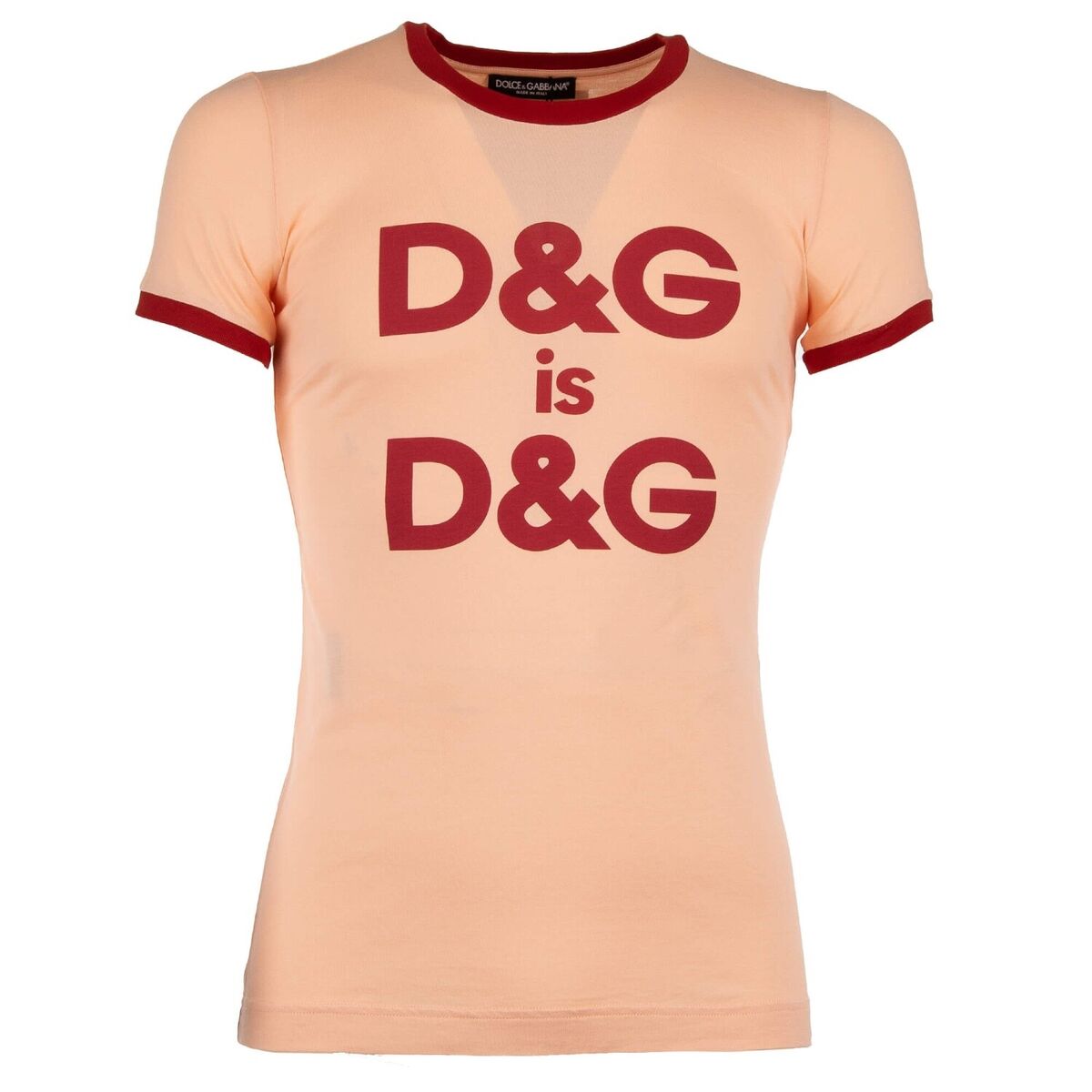 DOLCE & GABBANA Cotton T-Shirt with D&G is D&G Logo Print DOLCE & GABBANA Cotton T-Shirt with D&G is D&G Logo Print
