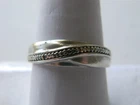 Men's Vintage 925 Sterling Silver Diamond Wedding Band Size 10.25