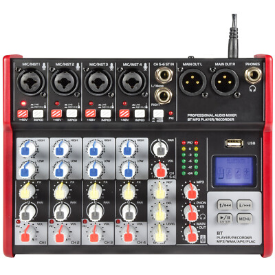 Citronic CSM-6 Kompaktmixer 6 Kanal Bluetooth USB Digital FX Mischpult