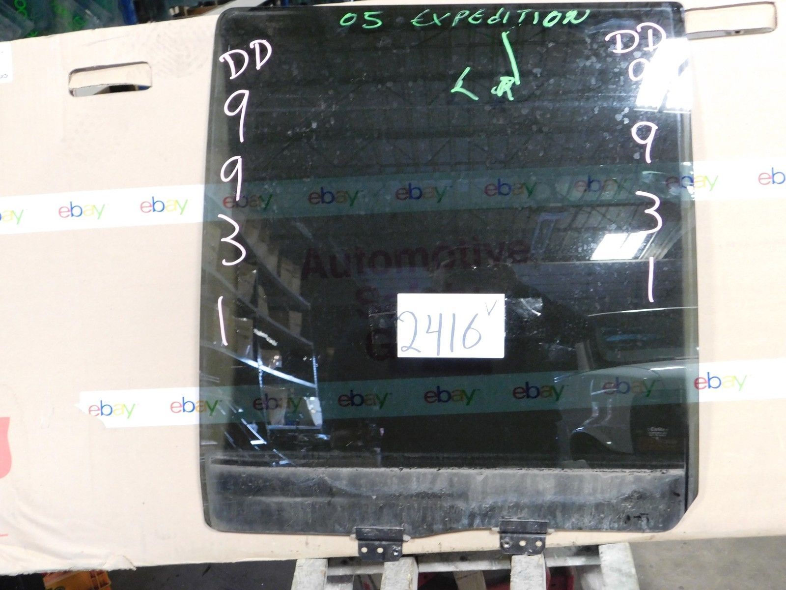 03 04 05 06 Ford Expedition REAR DRIVER Side Door Glass USED #2416-V