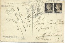 1940 ANNULLO IDROSCALO CIVILE BRINDISI SU CARTOLINA X MANDATORICCIO COSENZA