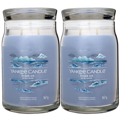 Yankee Candle Signature Ocean Air 2 Docht Duftkerze im Glas 2 x 567 g Housewarme