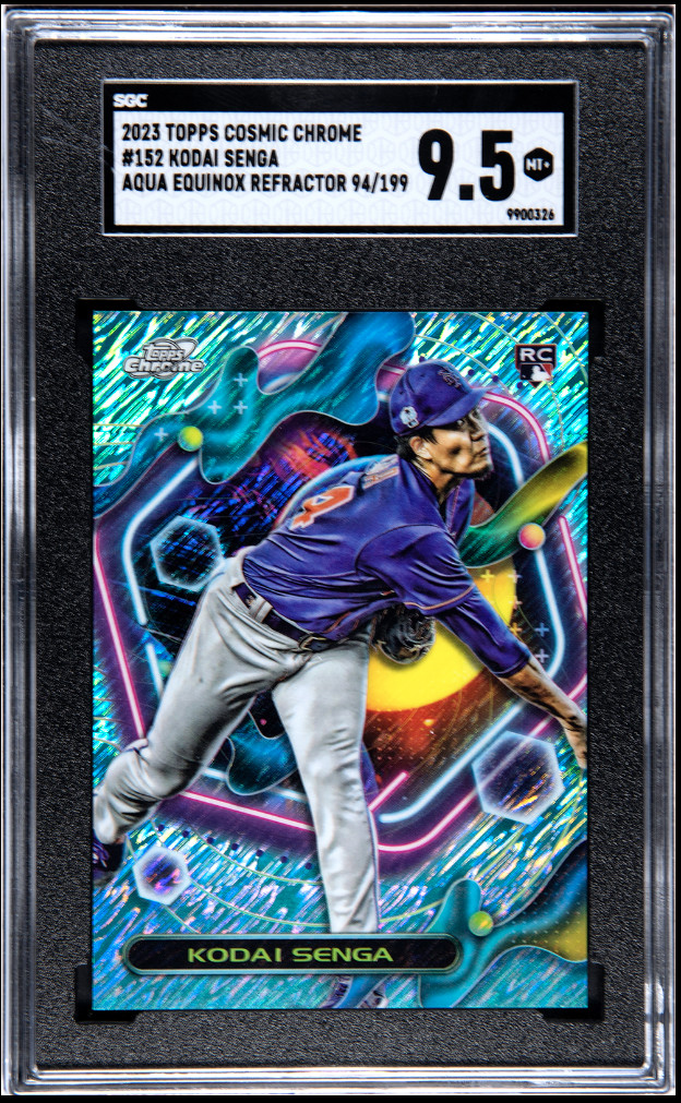2023 Topps Cosmic Chrome - Kodai Senga #152 Aqua Equinox /199 (RC) SGC 9.5