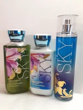 Bath Body Works Violet Lily SKY Fragrance Mist Shea Lotion & Shower Gel Rare