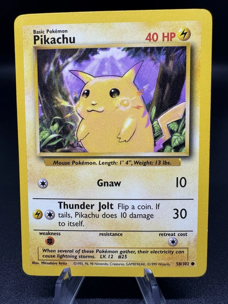 Pikachu Pokémon TCG Nintendo Base Set Individual Collectible Card
