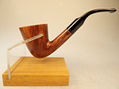 Tim West Briar Pipe Hand Shaped Strt Grain Bent Calabash Dublin Acrylic Stem  99