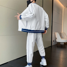 Men Sweatsuit 2 Piece Set Sport Tracksuit Jogger Sweat Suits Thin Jogging Outfit