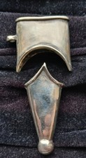 German Dagger Scabbard Fittings Top Throat  Bottom Chape Set Nickel Silver