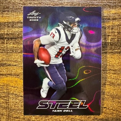 2023 Leaf Trinity Tank Dell #S-73 Steel Purple Lava #38/49 Houston Texans