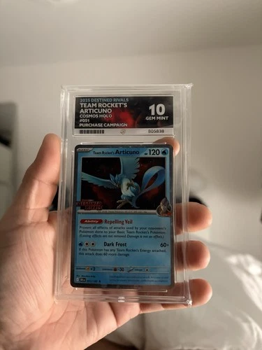 Team Rocket’s Articuno Cosmos Holo #051 Destined Rival Stamped. ACE 10