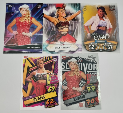 AEW NXT WWE Wrestling Performer Superstar 5 Card Lot - Lacey Evans
