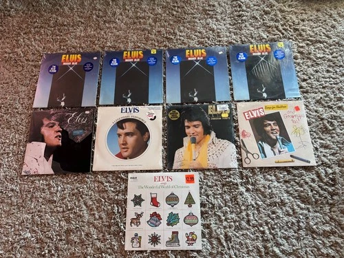 Elvis Presley Vinyl Record Lot – 9 LPs – Many Sealed – Moody Blue Vinyl – RCA