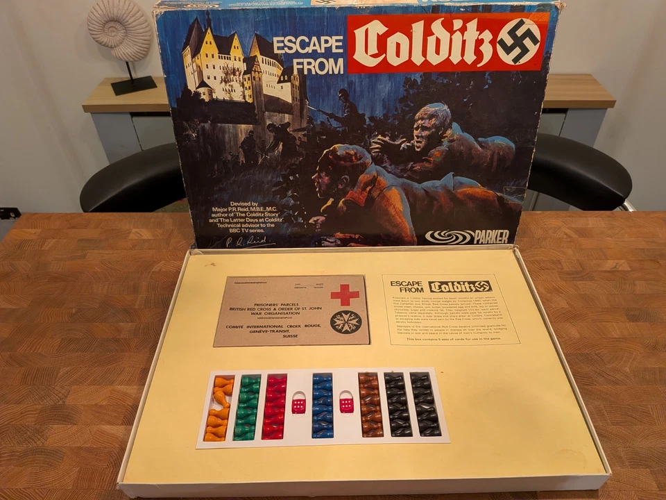 Escape From Colditz Vintage 1970's Board Game Original Box Cover By Parker Games - Image 2 of 4