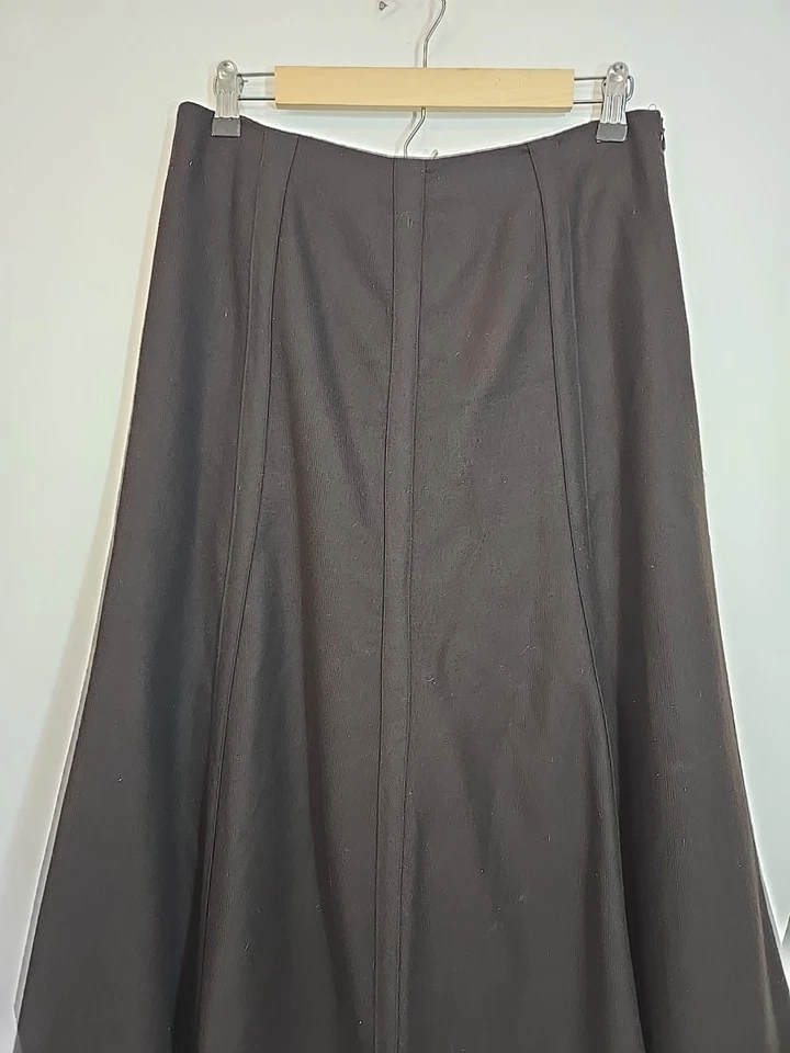 Cambridge Dry Goods Womens 100% Wool Brown Midi Maxi Skirt Lined Size 0 - Image 2 of 4