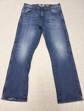 Wrangler Retro Relaxed Boot Jeans Mens 33x32 Blue Stretch Bootcut Denim Casual