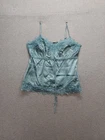 Luisa Spagnoli Women Camisole Top 42 Sage Green Lace Trim Spaghetti Strap Casual