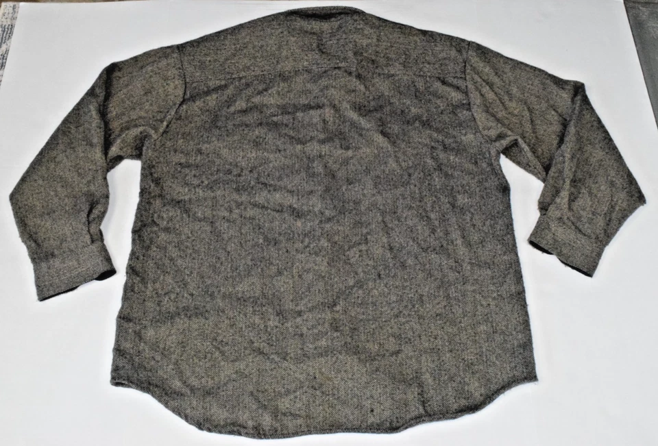 Camisa Chaqueta Vintage Franela Flecha Talla L Años 90 Beige Poli Espiga Sarga Foto 2 de 4