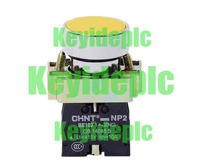 10PCS For Chint NP2-BA51 Pushbutton Switches Yellow NO #ke