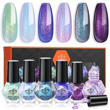  Chameleon Nail Polish Set 6 Colors, Green Gl...
