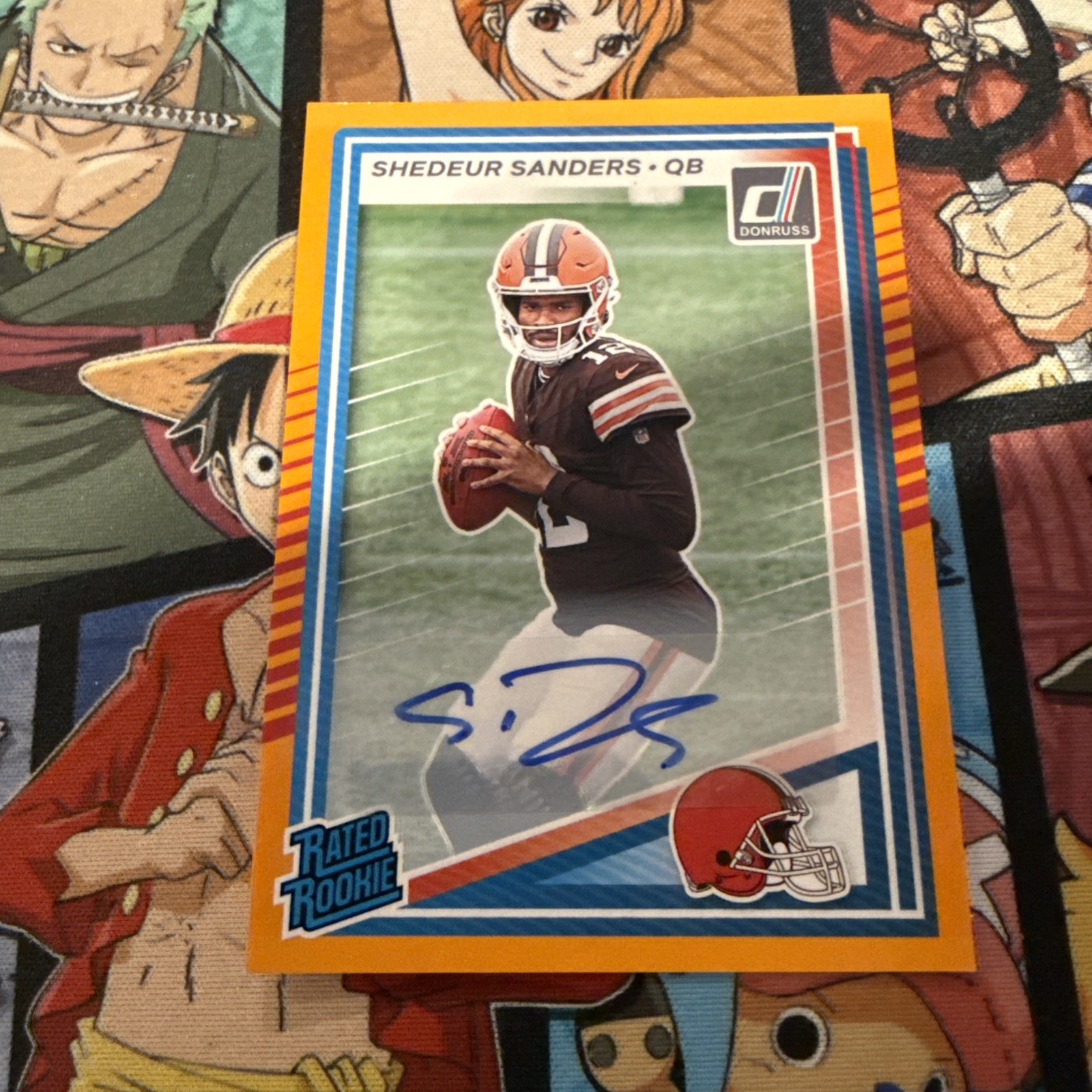 2025 Donruss Shedeur Sanders Rated Rookie Orange Auto