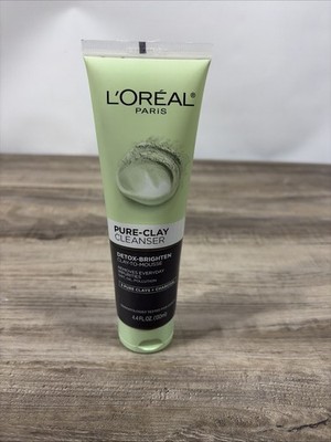 L Oreal Paris Skincare Pure Clay Cleanser Detox and Brighten, 4.4 fl oz
