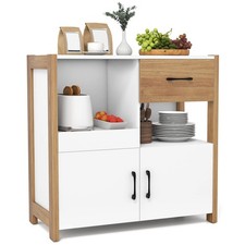 Kitchen Storage Cabinet w/Drawer, Pull-Out Shelf and 2 Doors for Dining Room