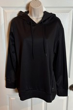 Mondetta Women s M Pullover Hoodie Pocket Recycled Black NWT