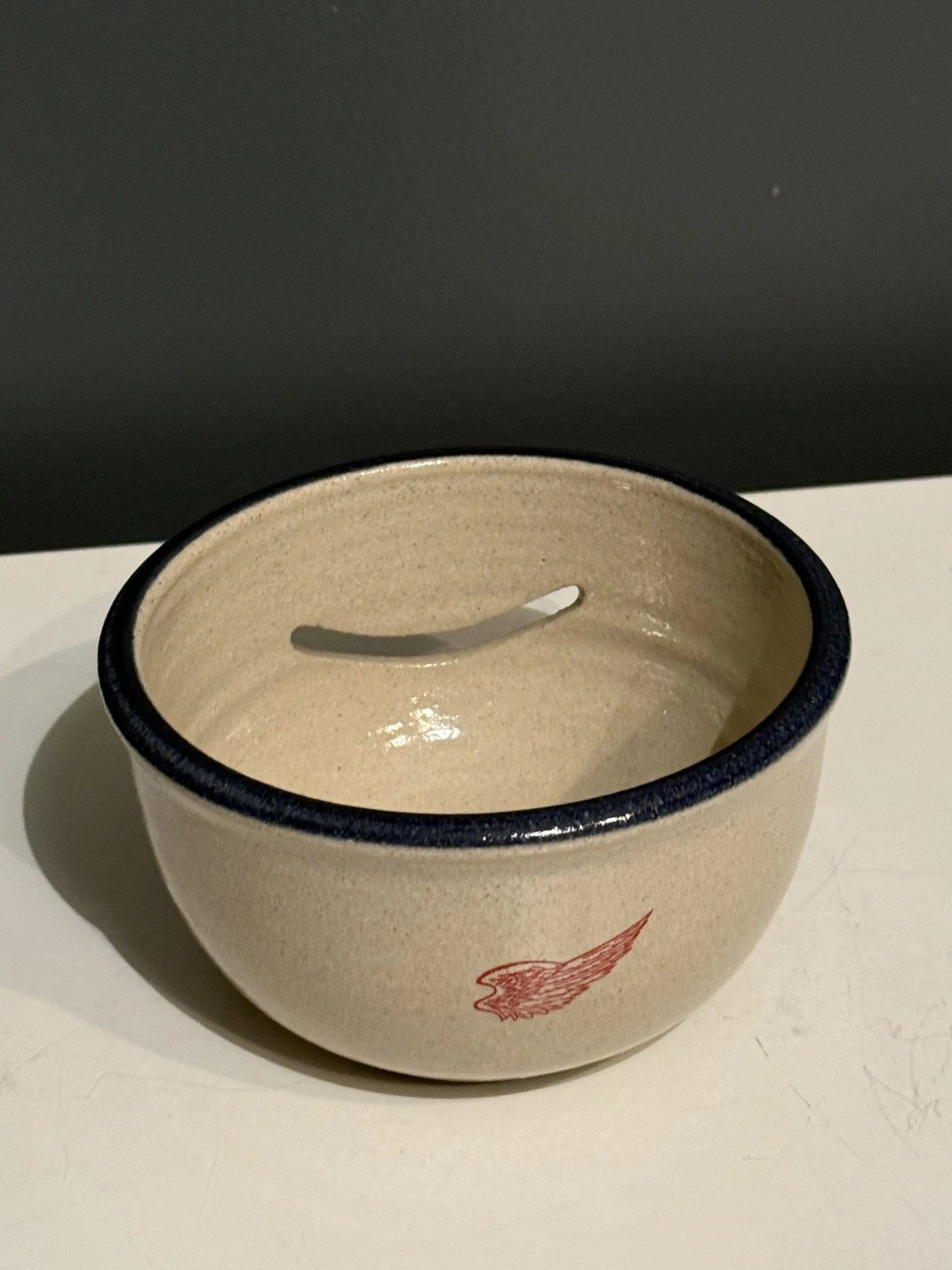 Red Wing Stoneware Co. Egg Separator Crock Bowl with Blue Rim
Opens in a new window or tab