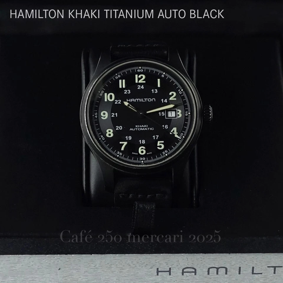 Hamilton Cáqui Campo Titânio Auto Relógio Masculino Leve Durável Militar - Imagem 4 de 4