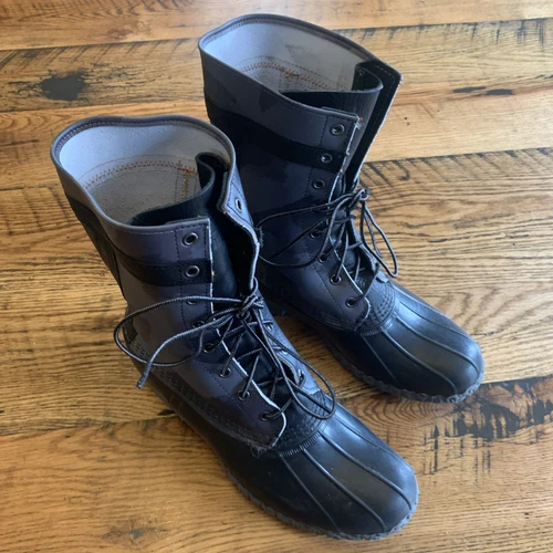 Men's L.L.Bean x Todd Snyder Bean Boots, Camo Leather Size 9 Blue Gray Black