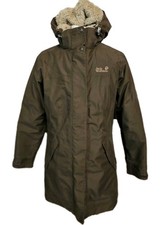 Jack Wolfskin Texapore Jacket Ladies Faux Fur Lined Wind & Waterproof Coat UK M 