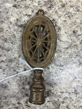 RARE Old Gothic Spider Spiderweb Lamp Finial Topper Cast Iron