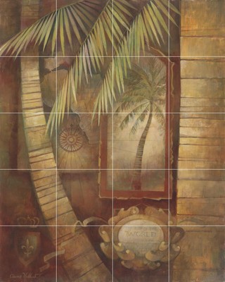 Ceramic Backsplash Tile Mural Floral Kitchen/Bathroom - Global Winds I