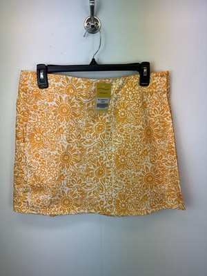 NEW RipSkirt Hawaii Wrap Skirt Womens Medium Orange Floral Quick Dry Sunflower