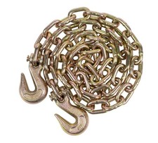 3/8" X 20' G70 Chain with grab hooks, WLL 6,600 lbs