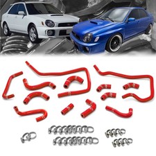HPS Red Silicone Ancillary Coolant Hose Kit For 02-03 Subaru Impreza WRX 2.0T