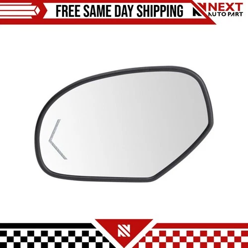 New Mirror Glass w/ Backing Plate Heated Driver Side For 07-13 Cadillac GMC SUV