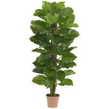 Nearly Natural 63" Large Leaf Philodendron Silk Plant Real Touch 6594