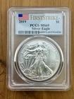2019 PCGS MS69 American 1oz Silver Eagle $1 First Strike .999